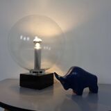 Large Glass Globe & Marble Table Lamp from Erco, 1960s