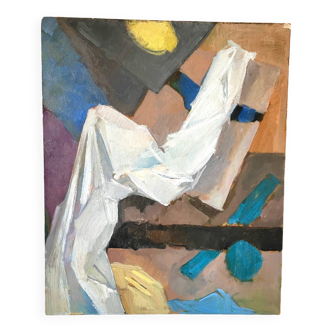 Huile sur panneau années 70