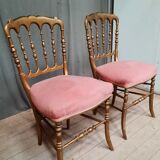 Pair of golden chairs Napoleon III