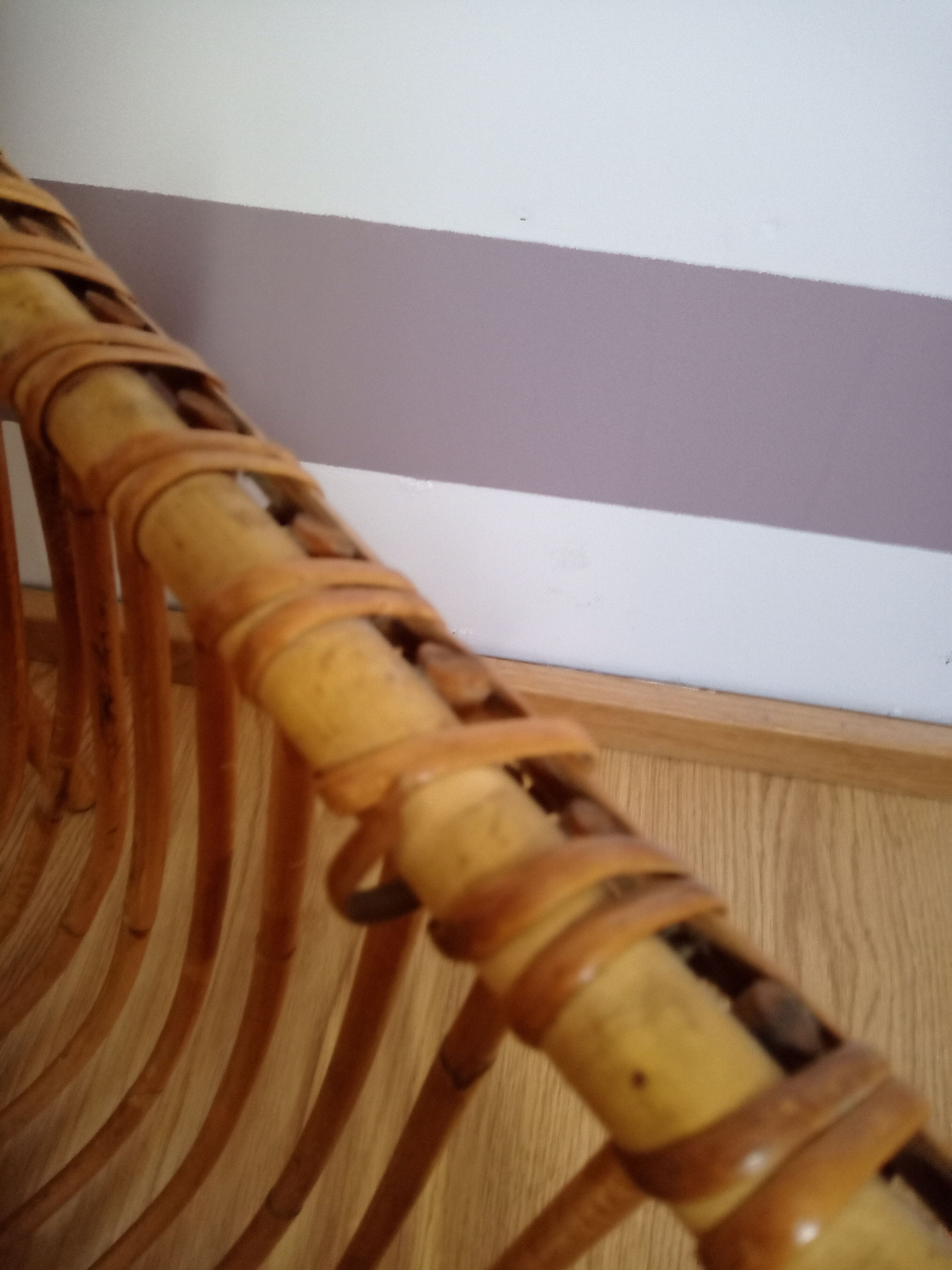 Vintage rattan magazine holder