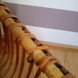 Vintage rattan magazine holder