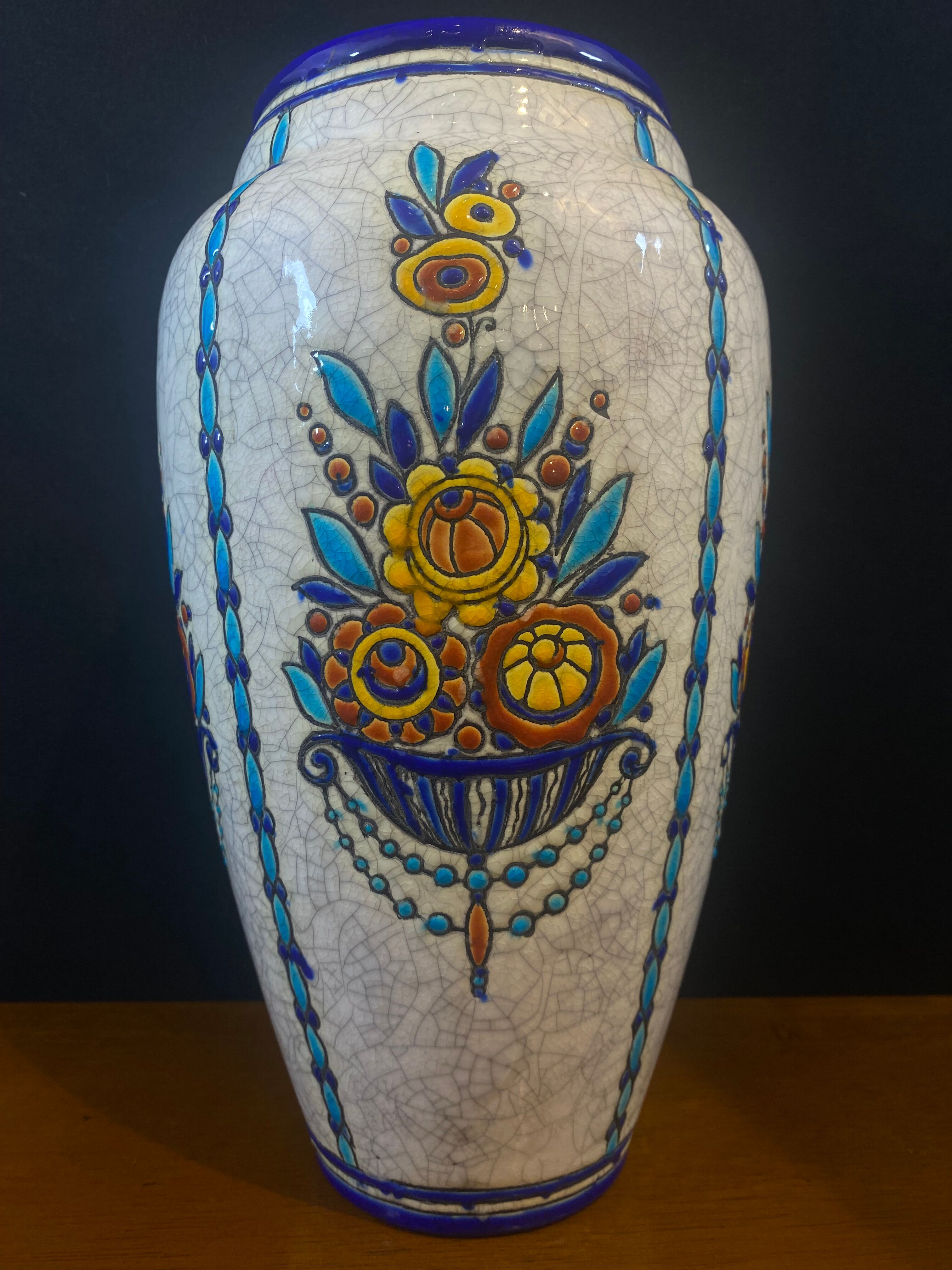 Boch Vase Keramis Brothers, D.944