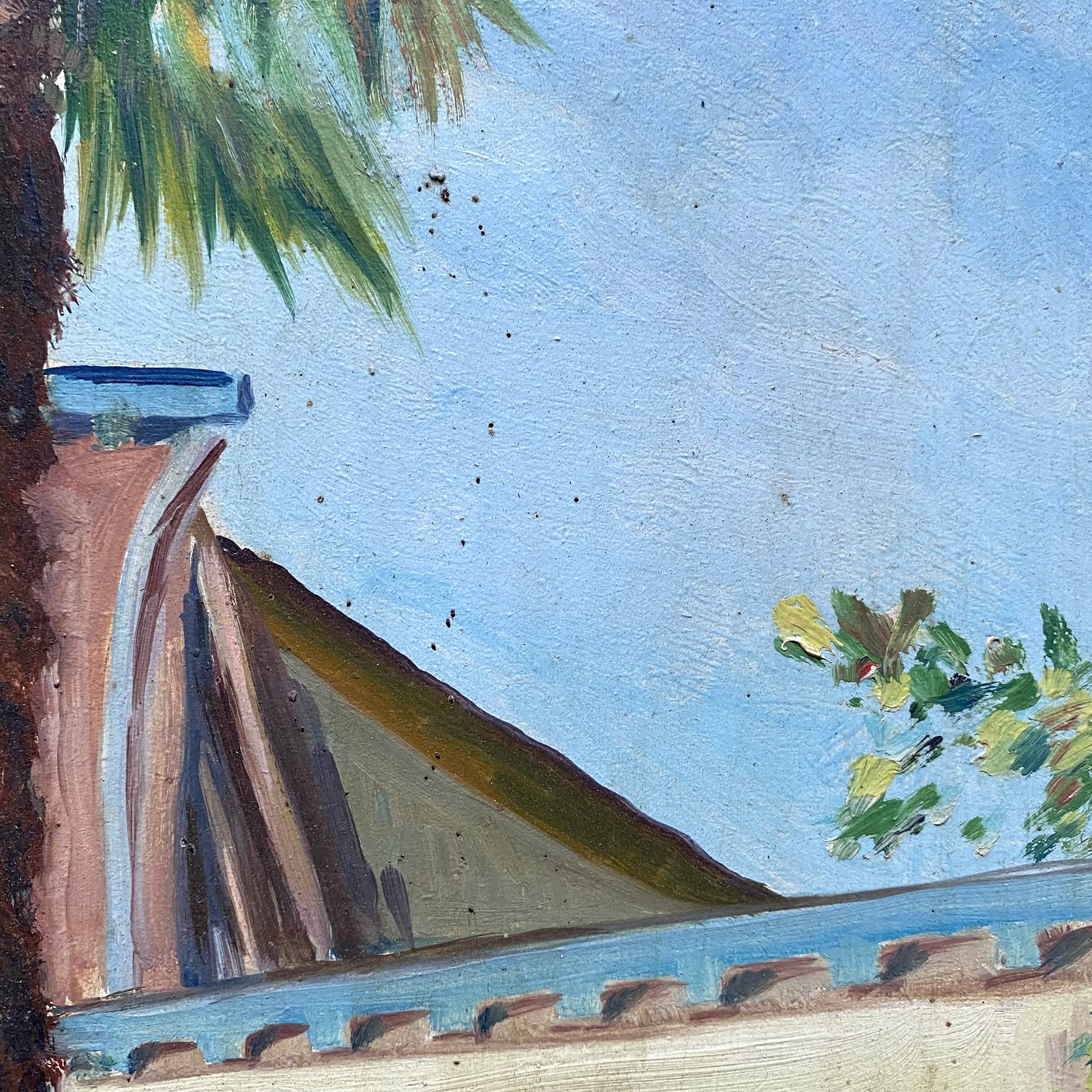 Grande toile encadrée maison ensoleillée