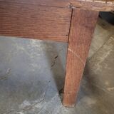 Oak farmhouse coffee table, a drawer 1950 -1m