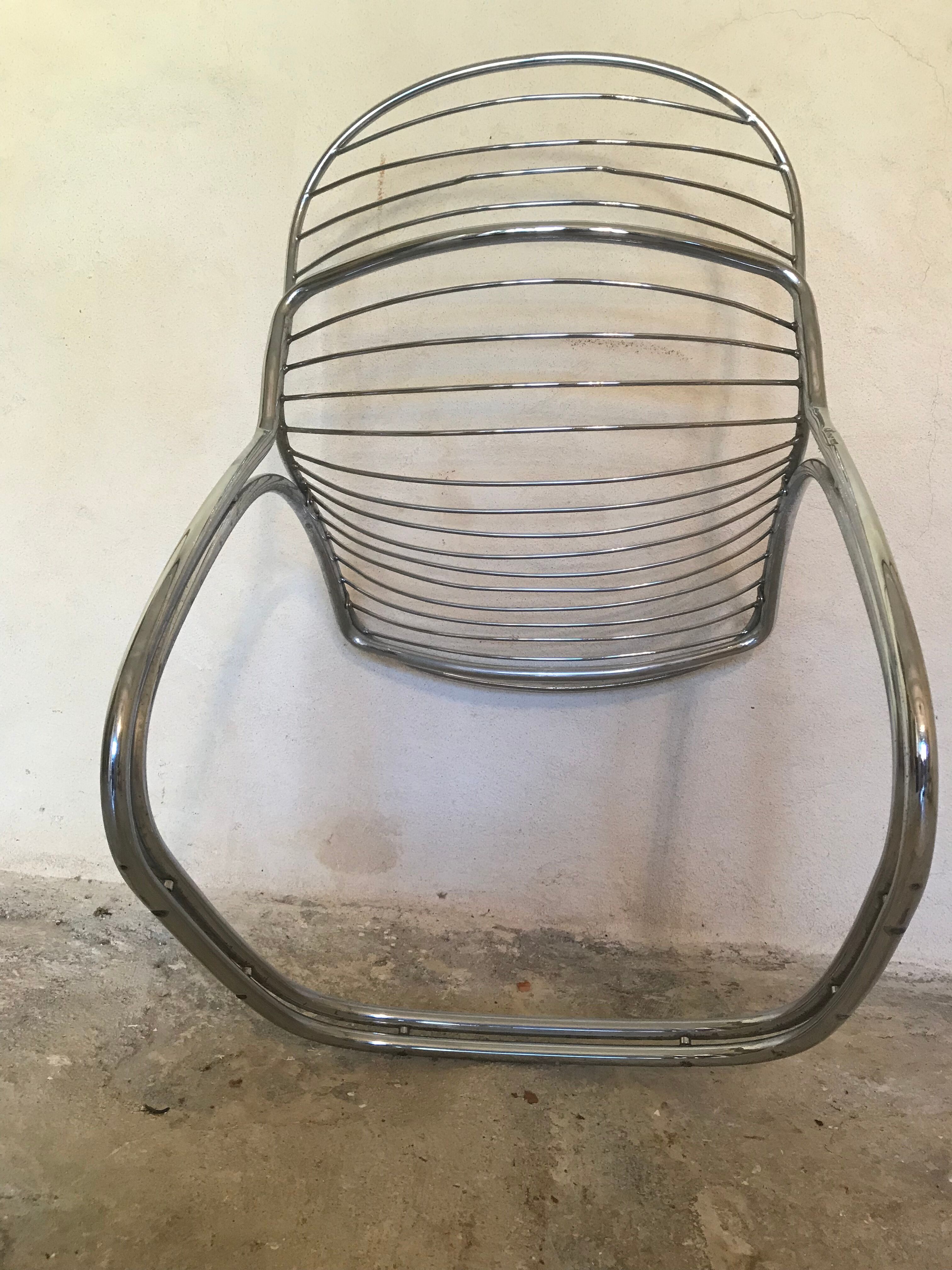 1970's chair by gastone rinaldi for rima, sabrina model, italian design