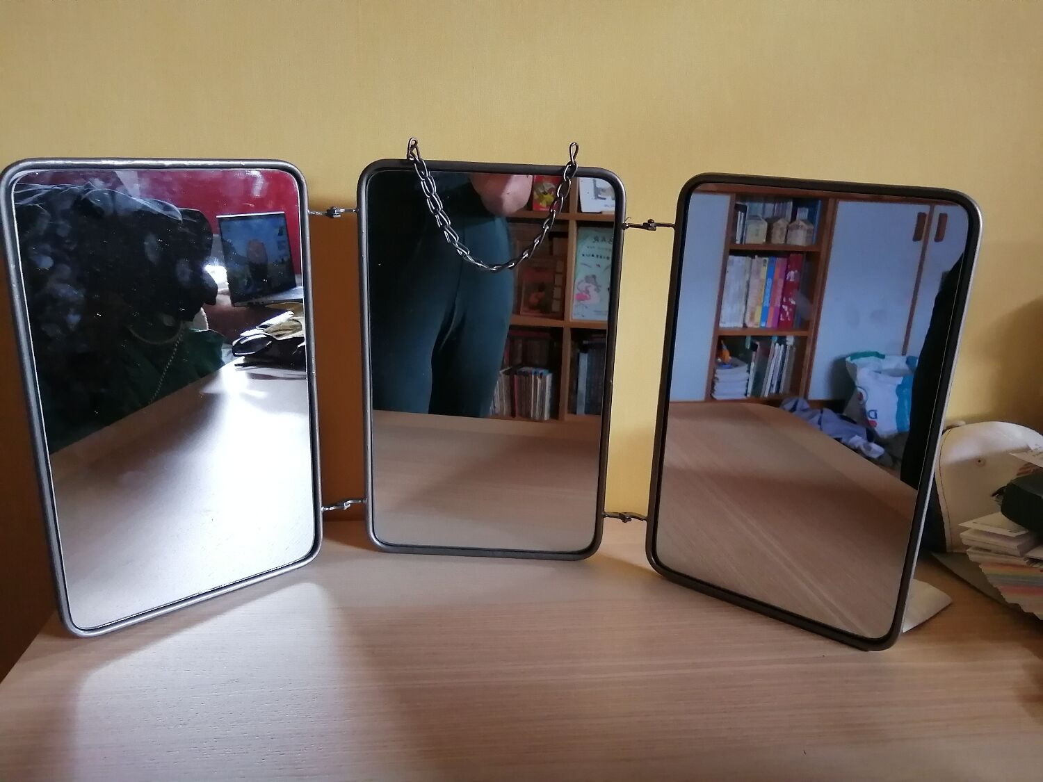 Barber mirror triptych