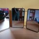 Barber mirror triptych
