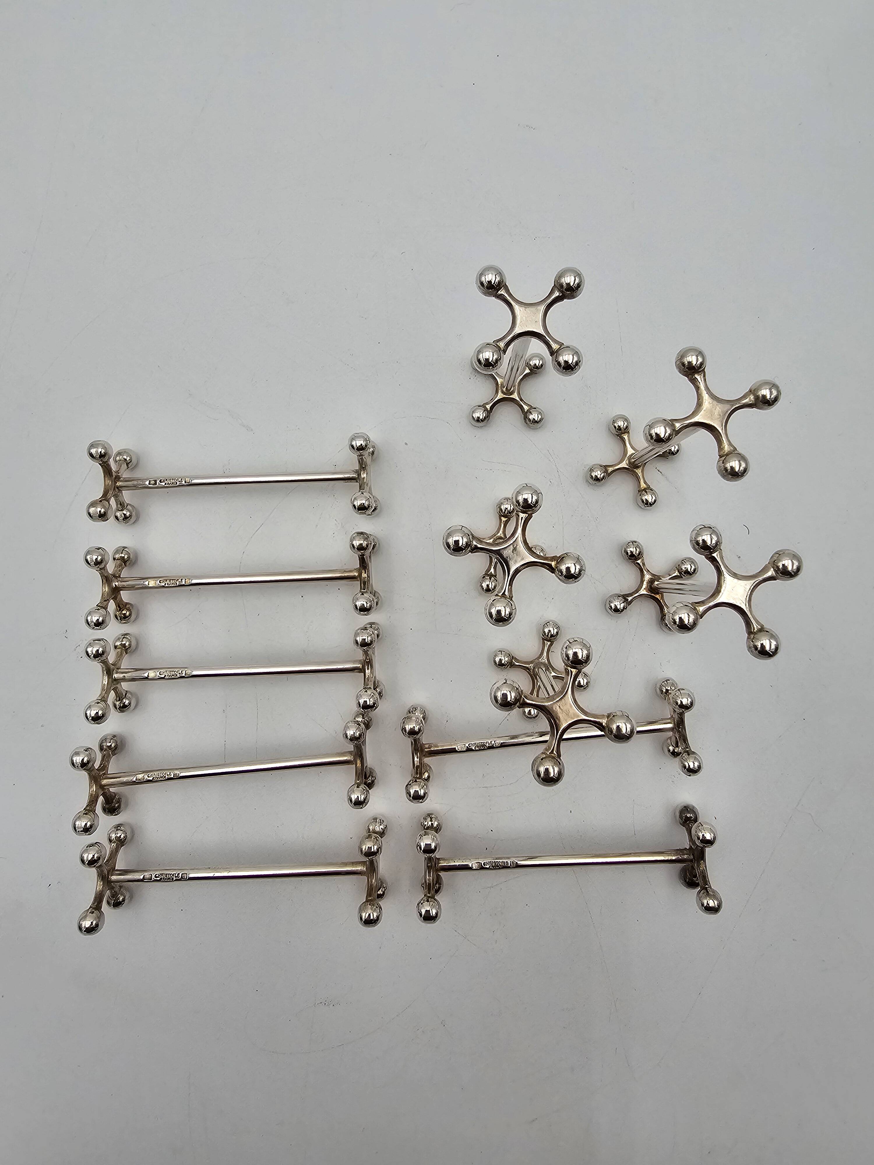 12 Christofle silver-plated knife holders