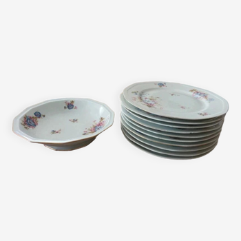 Assiettes plates porcelaine de Limoges