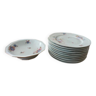 Assiettes plates porcelaine de Limoges