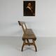 Victorian pitch pine short railway antique bench