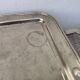 Rectangular silver metal tray