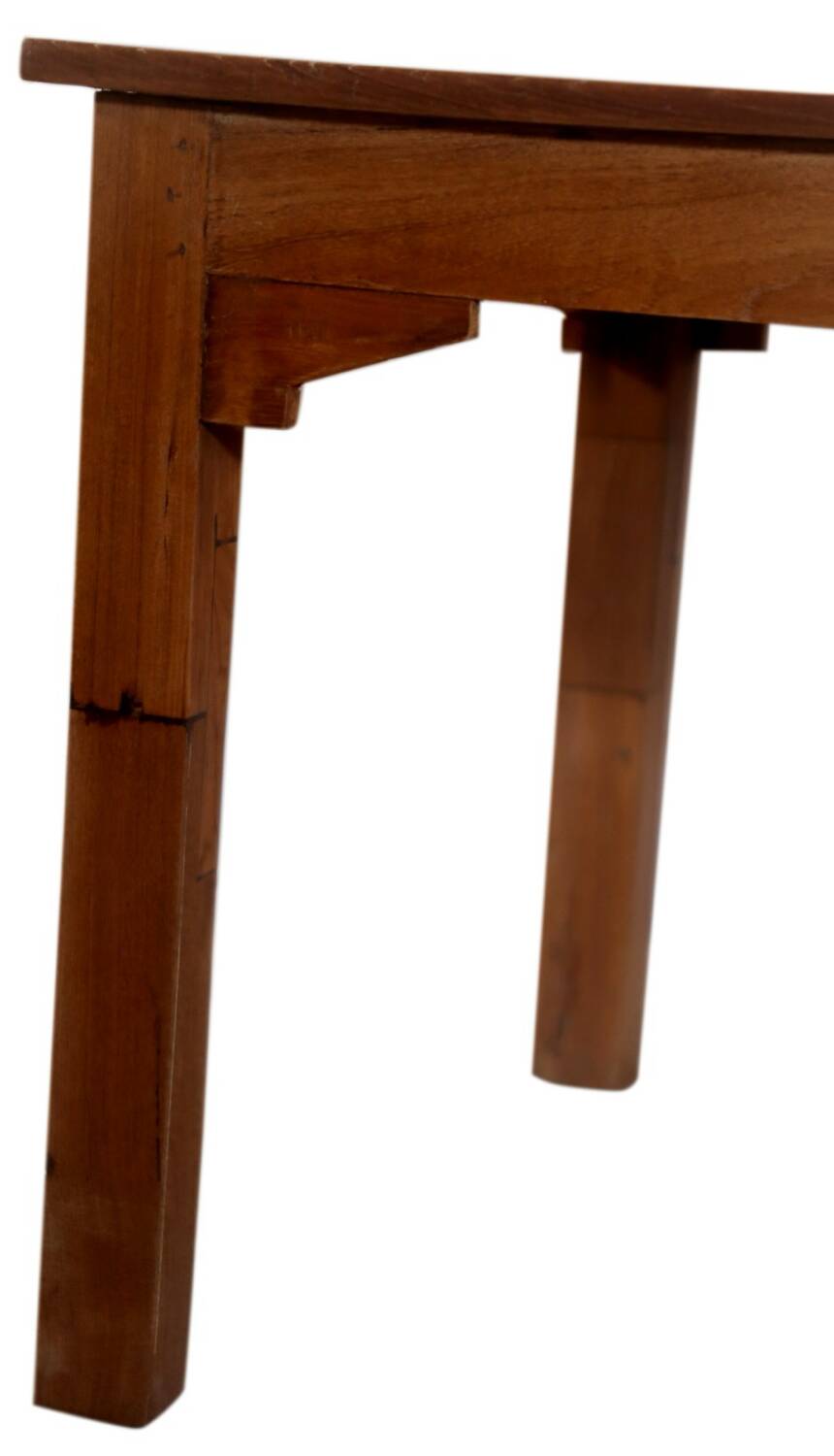 Table de ferme, d'atelier ancienne en teck birman