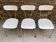 3 vintage chairs in light grey Formica from the 1960s