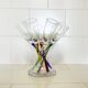 Set of 6 Vintage Champagne Flutes with Stand, German Handblown Glass