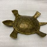 Brass vintage turtle trinket bowl