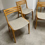 Set of 6 Mid-Century Oak Dining Chairs by KS Møbler