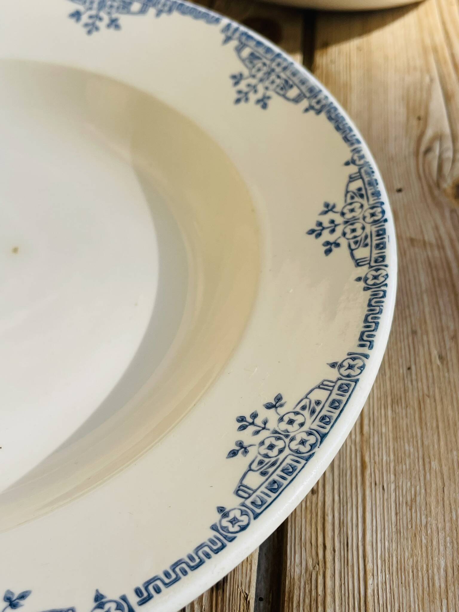 Set of 2 deep plates Faiencerie Des Rochers