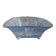 Coupe à fruit en verre poli transparent bleu