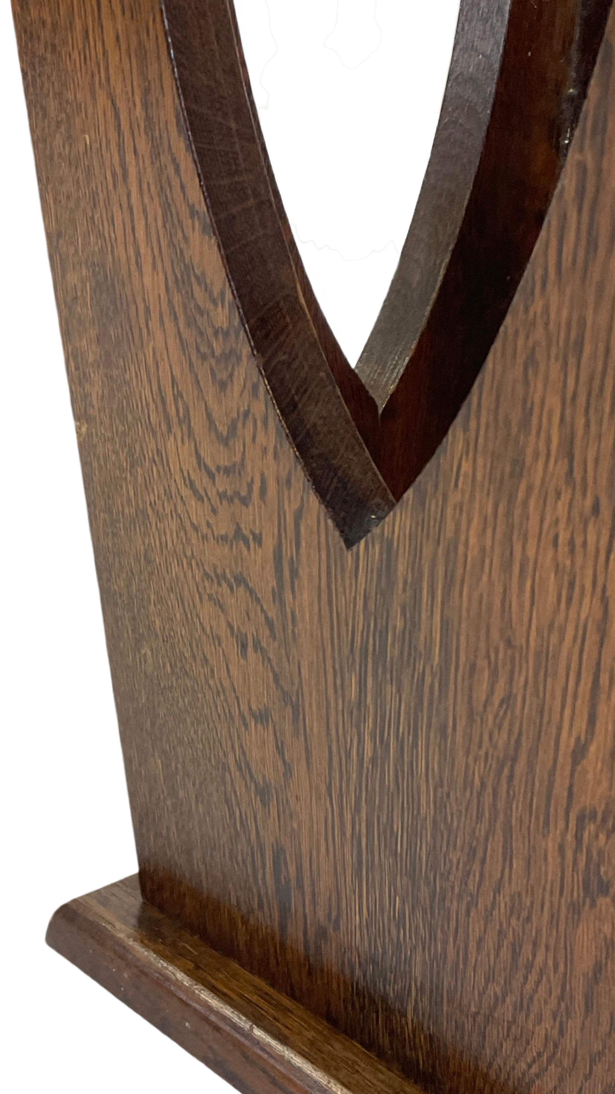 Brutalist design umbrella stand holder 60's wood