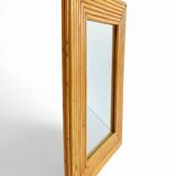 French Riviera Rattan Mirror in the Style of Vivai del Sud, France, 1960s