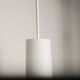 Vintage suspension in 2 elements, white opaline and transparent glass.