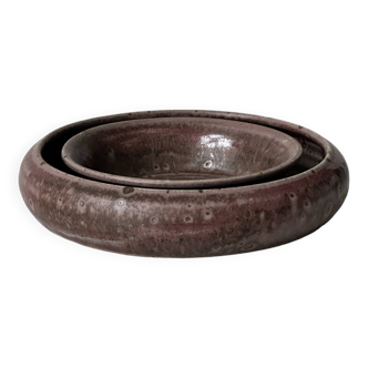 Dessous de plat - Repose-plat en céramique rosâtre à motif de pyrite