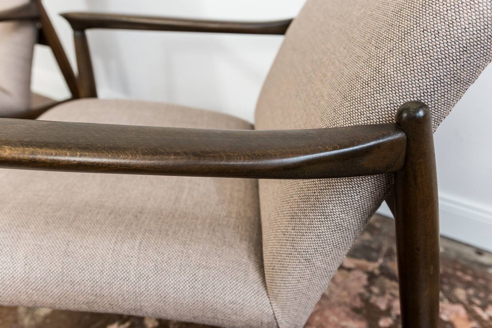 Kvadrat Customizable Pair Of Restored Mid Century Armchairs, 1960's