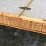 Vintage bamboo and wicker folding table Dal Vera 1970