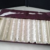 Set of 9 Hungarian crystal knife holders