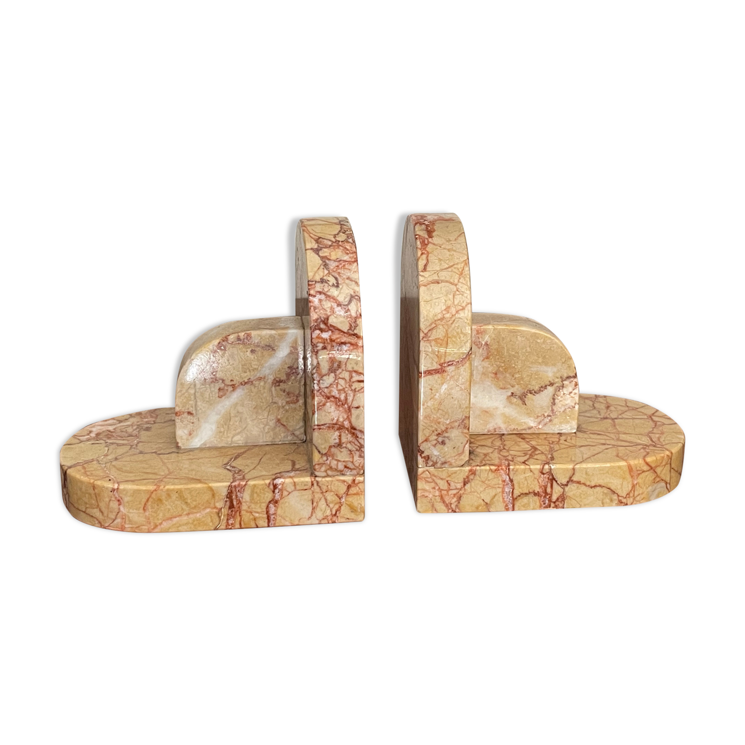 Pair of Art Deco marble bookends