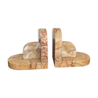 Pair of Art Deco marble bookends