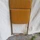 Old folding chair lafuma metal gold with fabric yellow stripes vintage