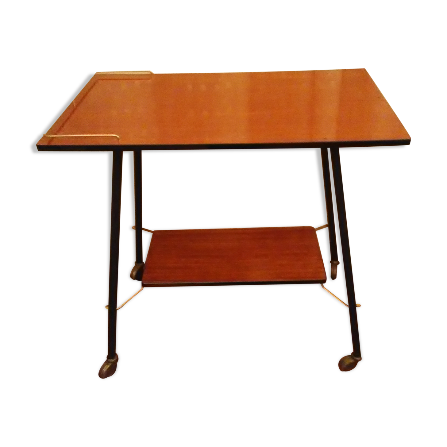 Vintage TV table with casters