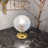 Globe lamp "godrons" in glass