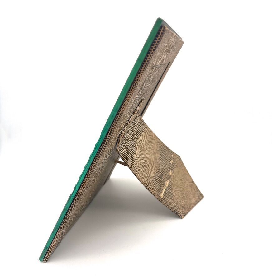 Cadre miroir maison Harbé, biseauté, taillé main, 1950's