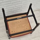 1970s, set of 2 Finnish armchairs by Lepokalusto, original condition, birch wood, leather.