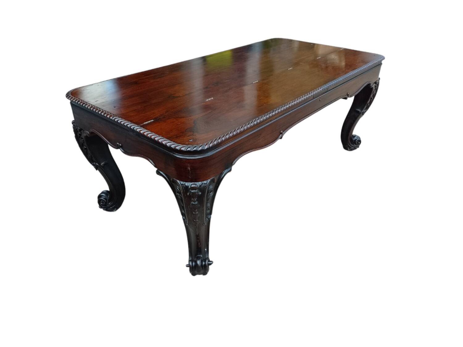 Large Louis XV style mahogany desk, 19th century