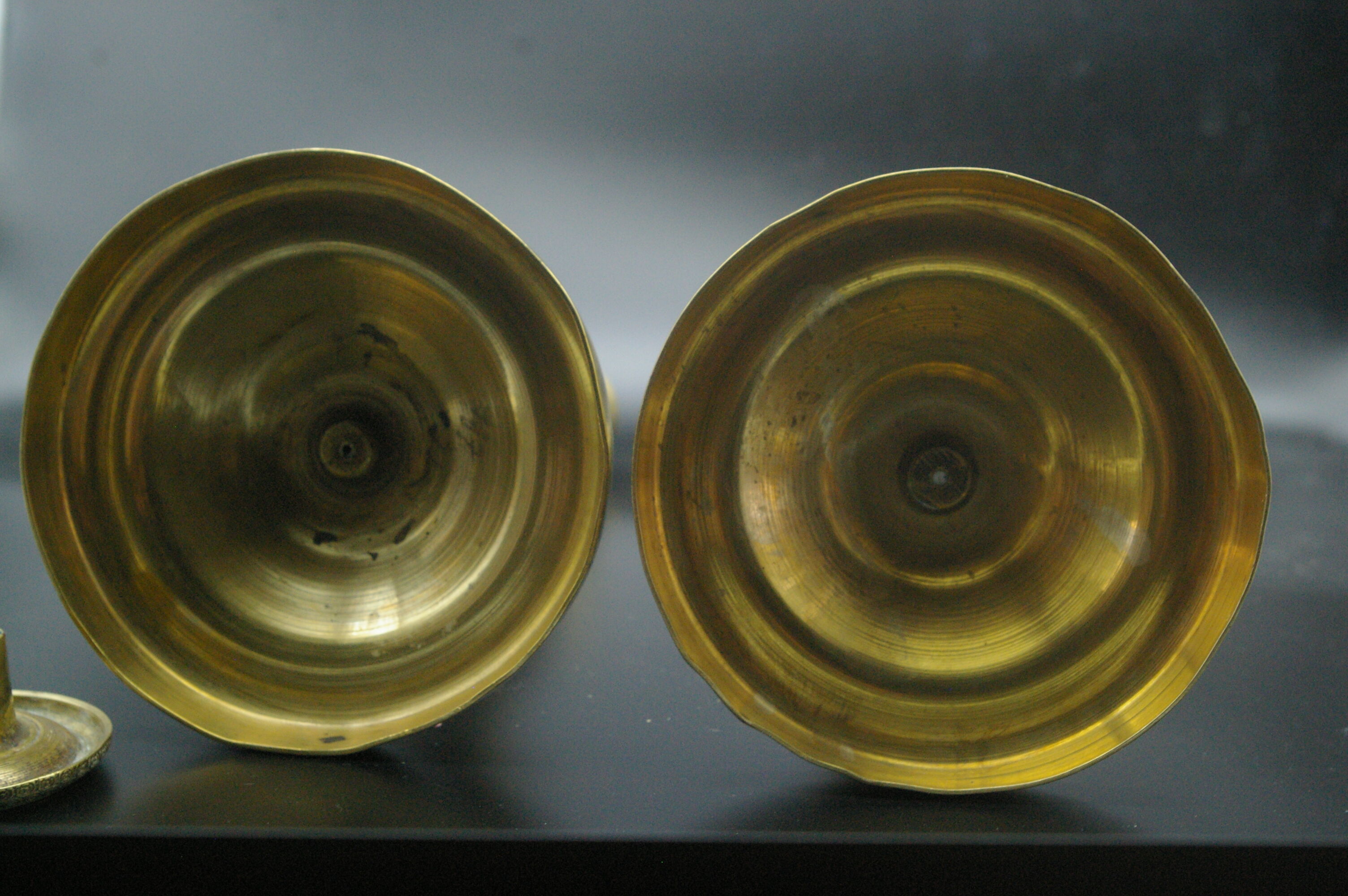 Candleholders in brass