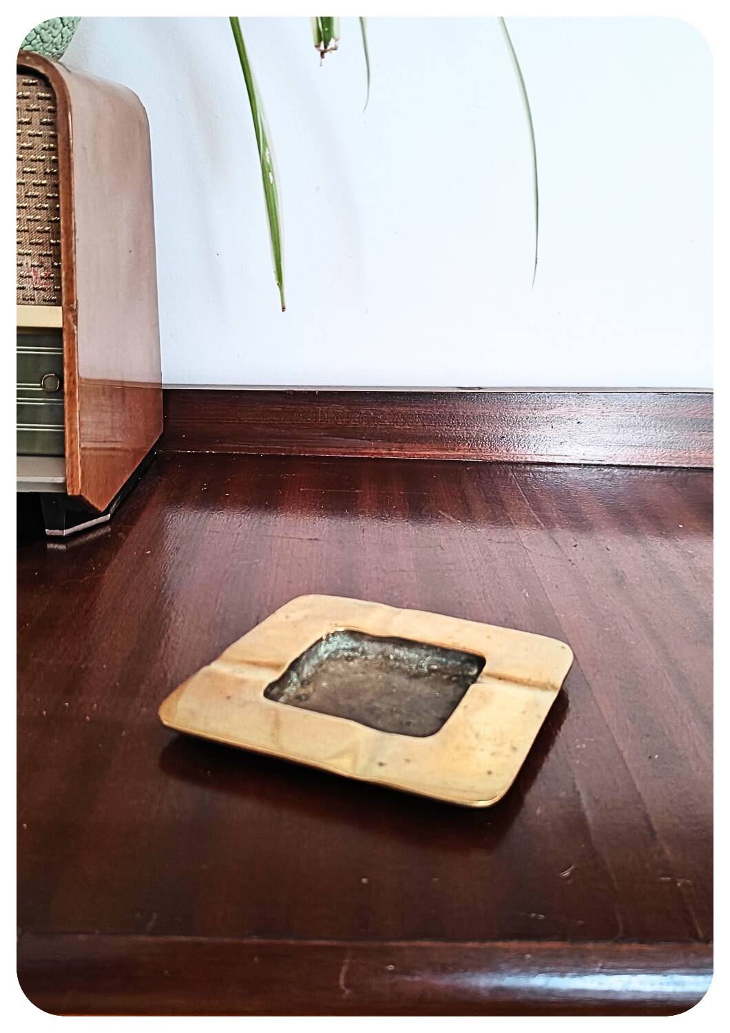 1970s Vintage Brass Copper Ashtray Germany