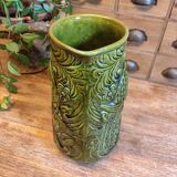 Green Barbotine Pitcher and Mug