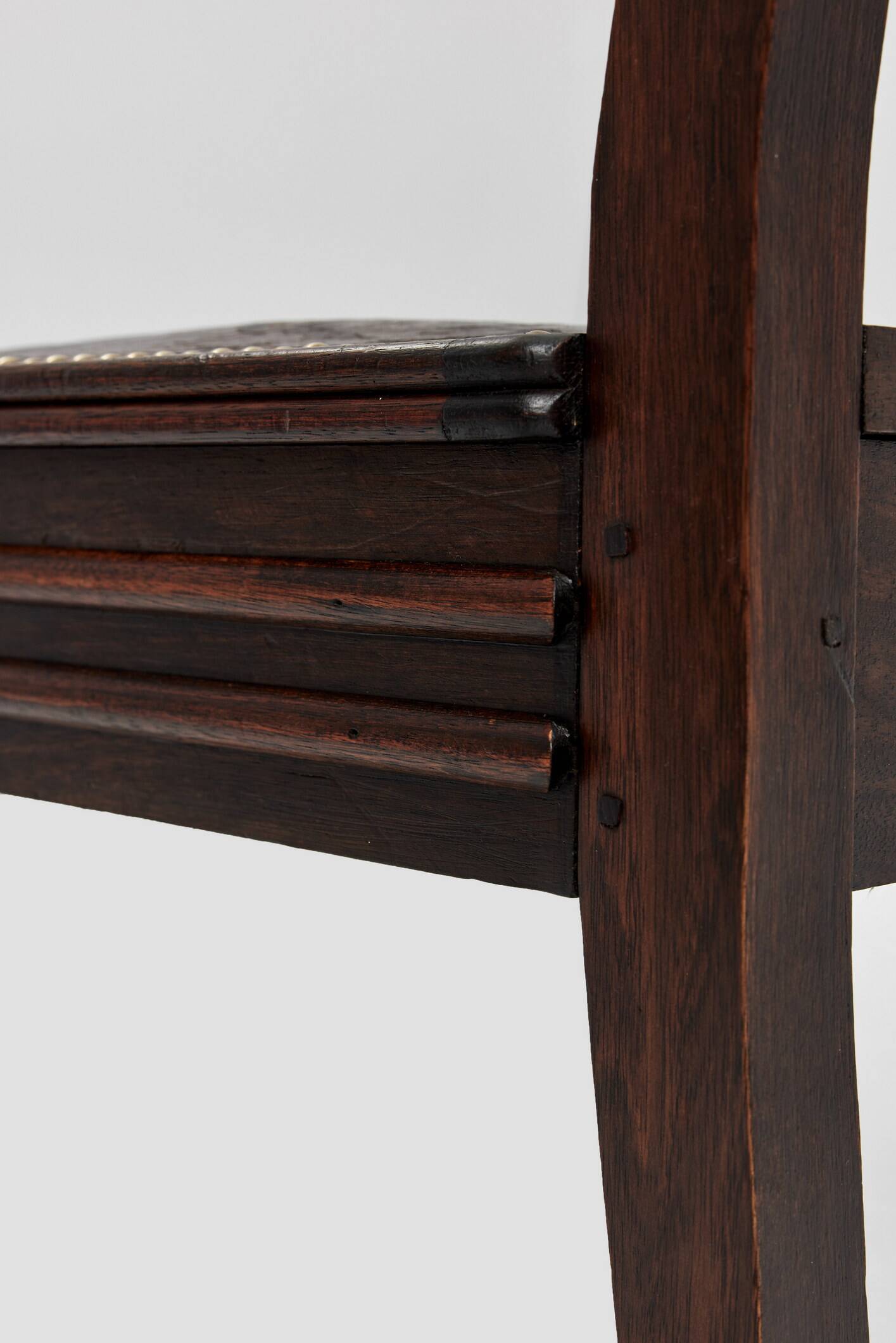 Ensemble de six chaises de salle à manger, acajou, France, années 1930 - Etienne Kohlmann
