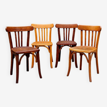 4 chaises bistrot Luterma années 50