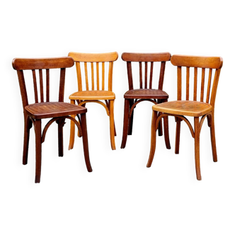4 chaises bistrot Luterma années 50
