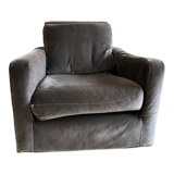 Armchair chester habitat velvet plum