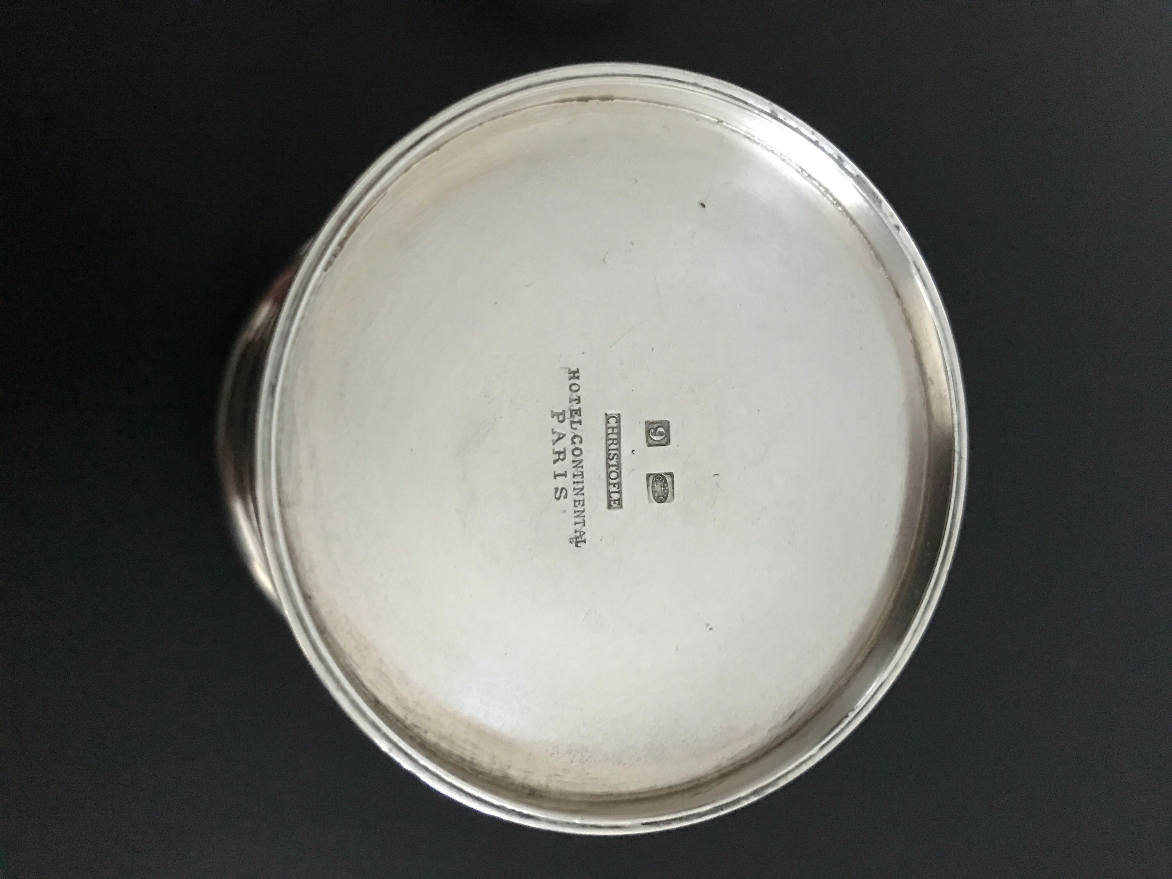 Christofle silver metal pot