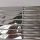 Reneka silver metal knives stainless steel blade filet service cutlery