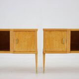 1960s pair of italian bedside tables in high gloss finish