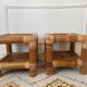 Pair of 70s bamboo bedside tables