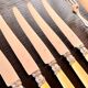 12 Robert Linzeler knives and leg of lamb set for Jules Piault Paris